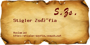 Stigler Zsófia névjegykártya